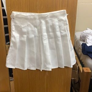 cute white pleated tennis skirt